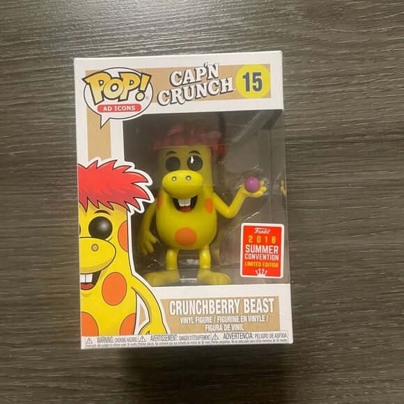Funko POP! Ad Icons Cap’n Crunch #15 Crunchberry Beast 2018 Summer Con Exclusive - Picture 1 of 6